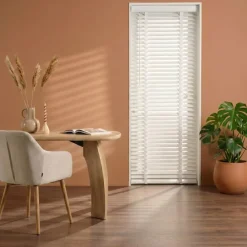 Witte Jaloezieën< Houten Jaloezie Wit - 80x130 cm