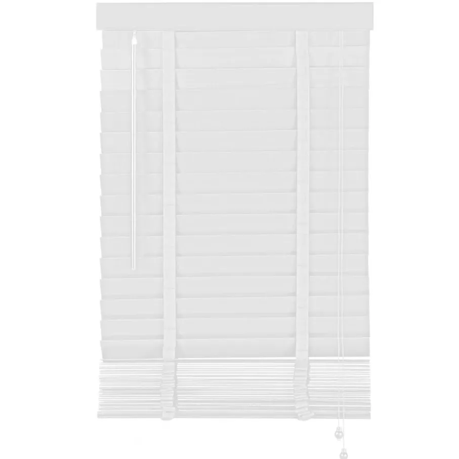 Witte Jaloezieën< Houten Jaloezie Wit - 60x130 cm