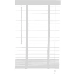 Witte Jaloezieën< Houten Jaloezie Wit - 60x130 cm