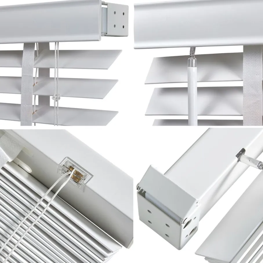 Witte Jaloezieën< Houten Jaloezie Wit - 60x130 cm