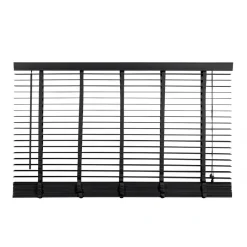 Zwarte Jaloezieën< Houten Jaloezie Zwart - 180x210 cm