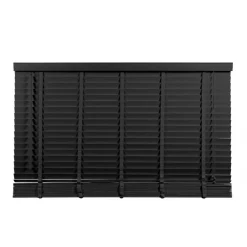 Zwarte Jaloezieën< Houten Jaloezie Zwart - 180x210 cm