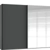Kledingkasten< Kledingkast Aalst Donkergrijs Spiegel - 225x210x65 cm