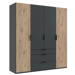 Kledingkasten< Kledingkast Almera Grafiet - 200x216x58 cm