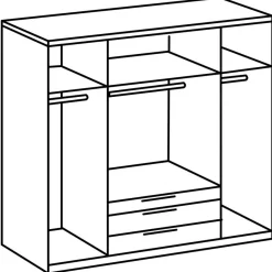 Kledingkasten< Kledingkast Almera Grafiet - 200x216x58 cm