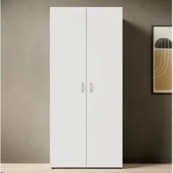 Kledingkasten< Kledingkast Baarlo Wit - 80x176x52 cm