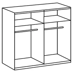 Kledingkasten< Kledingkast Bakel Donkergrijs - 200x216x65 cm
