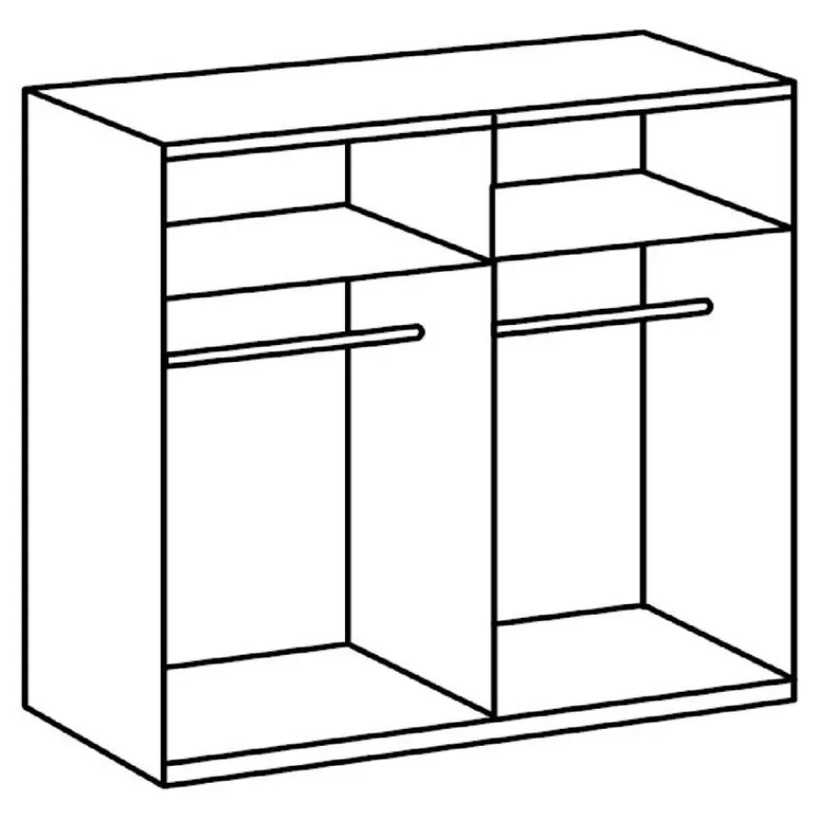 Kledingkasten< Kledingkast Bakel Donkergrijs - 200x216x65 cm