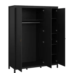 Opbergkasten< Kledingkast Dallas Zwart - 150x199x59