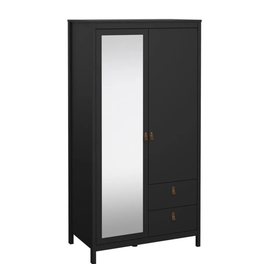 Opbergkasten< Kledingkast Dallas Zwart - 103x199x59