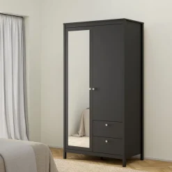 Opbergkasten< Kledingkast Dallas Zwart - 103x199x59