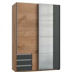 Kledingkasten< Kledingkast Elsen Grijs - 135x198x64 cm