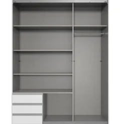 Kledingkasten< Kledingkast Elsen Wit - 135x198x64 cm