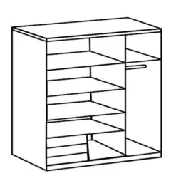 Kledingkasten< Kledingkast Elsen Wit - 135x198x64 cm