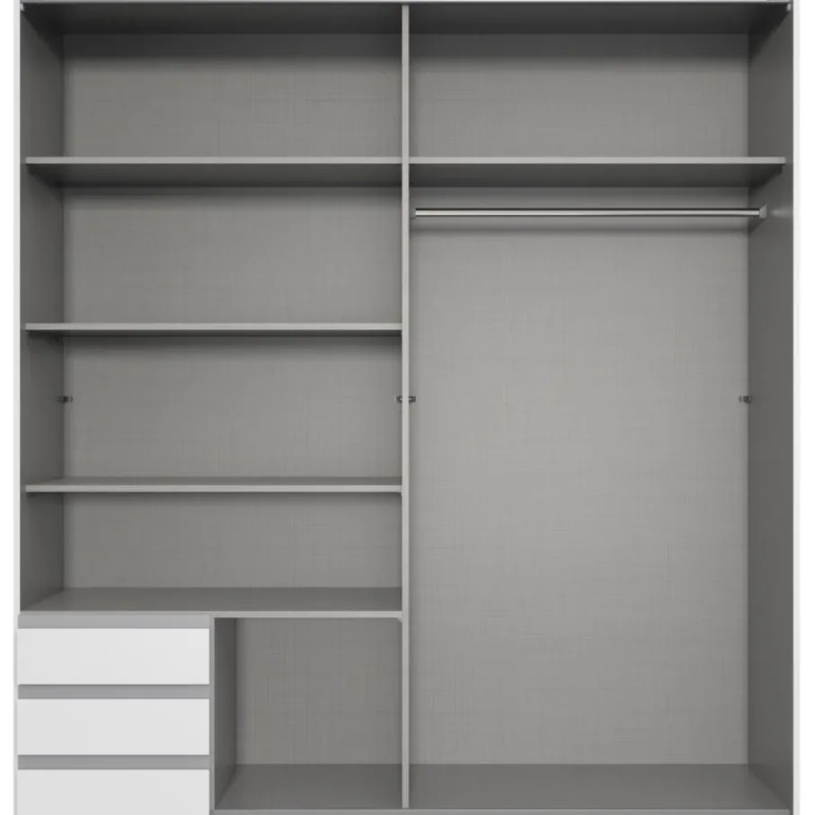Kledingkasten< Kledingkast Elsen Wit - 179x198x64 cm
