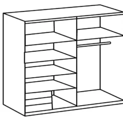 Kledingkasten< Kledingkast Elsen Wit - 179x198x64 cm