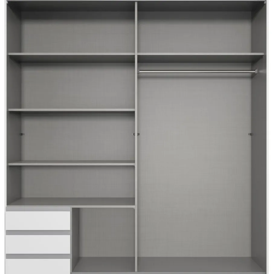 Kledingkasten< Kledingkast Elsen Wit - 179x198x64 cm