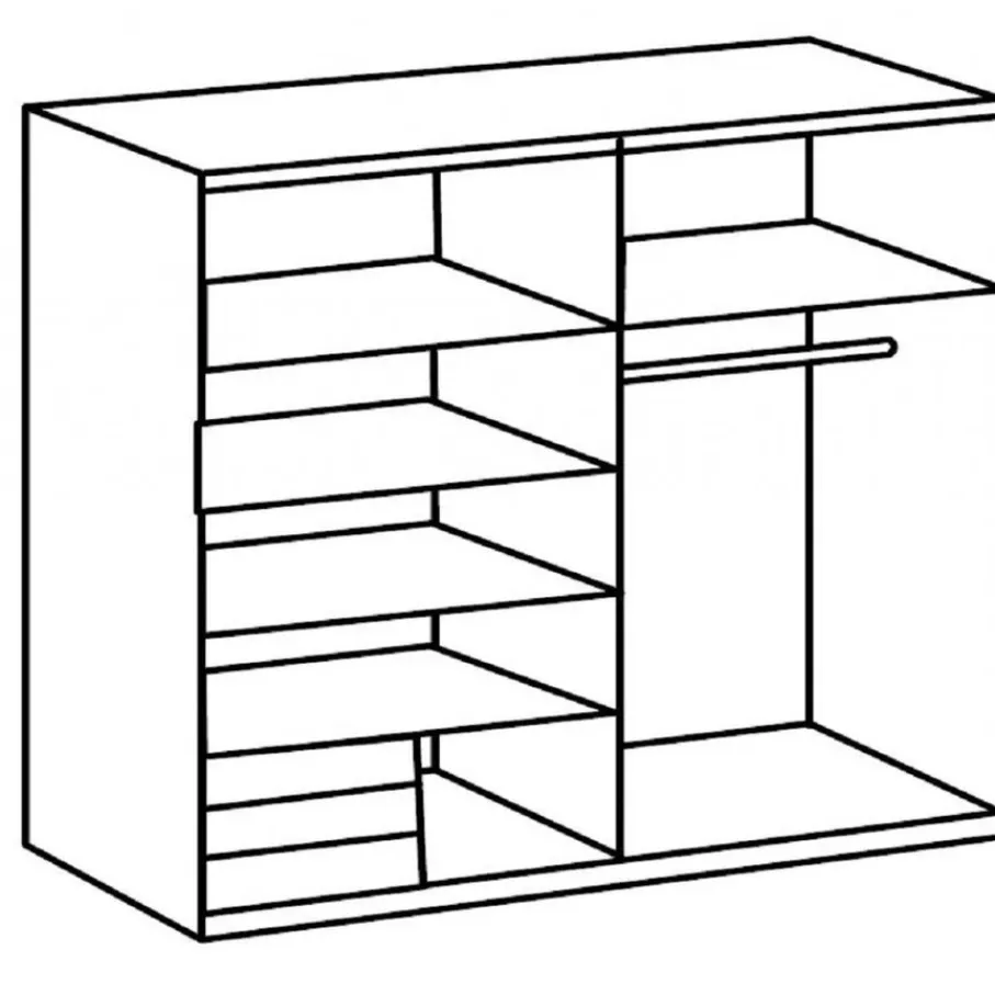 Kledingkasten< Kledingkast Elsen Wit - 179x198x64 cm