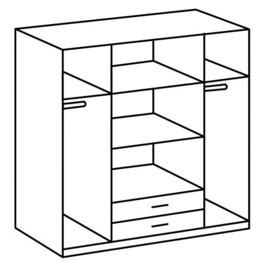 Kledingkasten< Kledingkast Gameren Donkergrijs - 180x199x58 cm