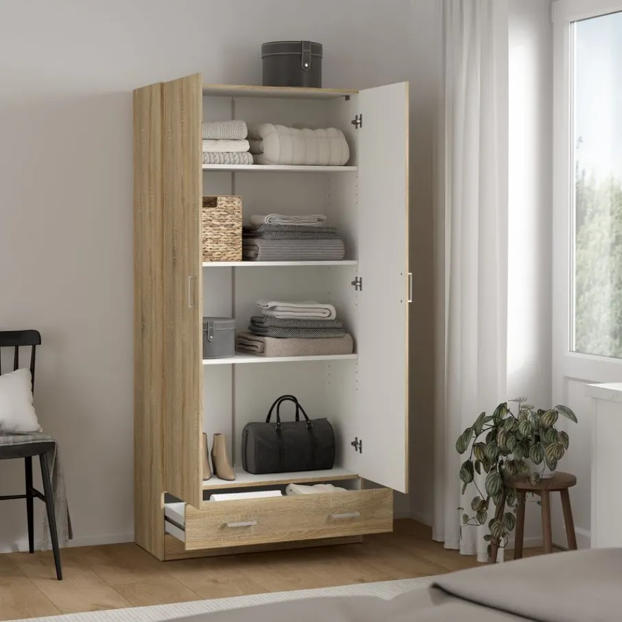 Kledingkasten< Kledingkast Harper Naturel - 80x171x36 cm