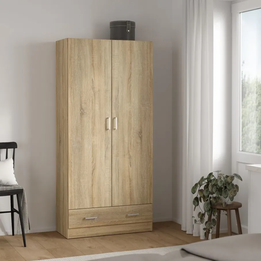 Kledingkasten< Kledingkast Harper Naturel - 80x171x36 cm