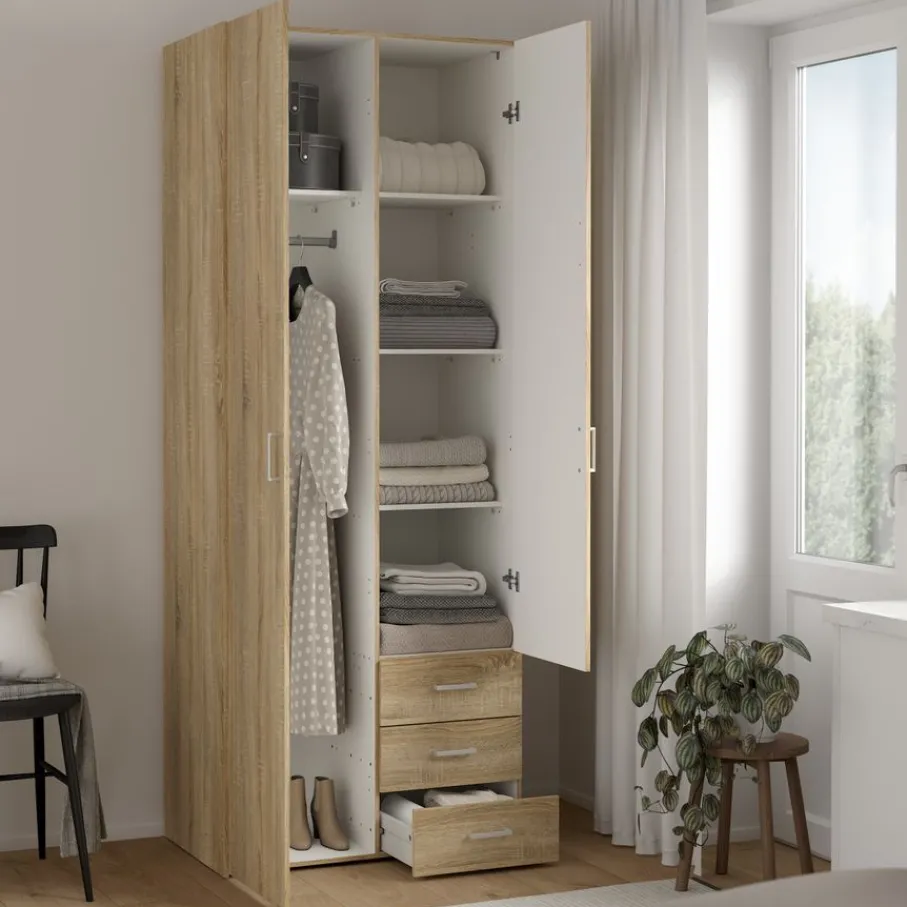 Kledingkasten< Kledingkast Harper Naturel - 78x201x50 cm