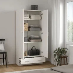Kledingkasten< Kledingkast Harper Wit - 80x171x36 cm