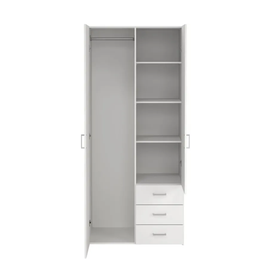 Kledingkasten< Kledingkast Harper Wit - 78x176x36 cm