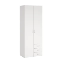 Kledingkasten< Kledingkast Harper Wit - 78x201x50 cm