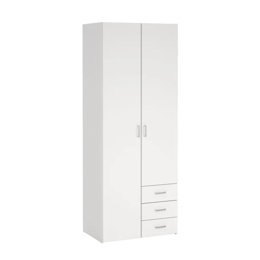 Kledingkasten< Kledingkast Harper Wit - 78x201x50 cm