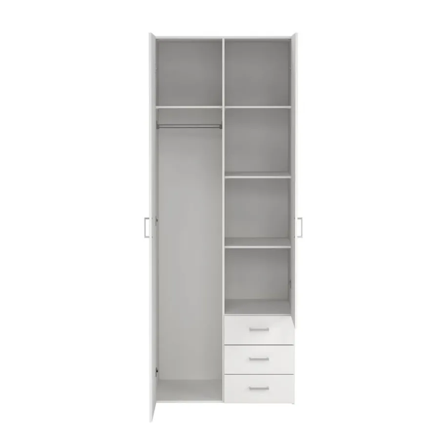 Kledingkasten< Kledingkast Harper Wit - 78x201x50 cm