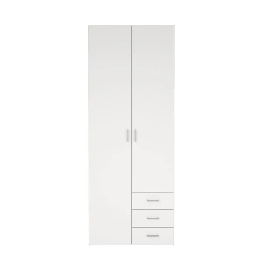 Kledingkasten< Kledingkast Harper Wit - 78x201x50 cm