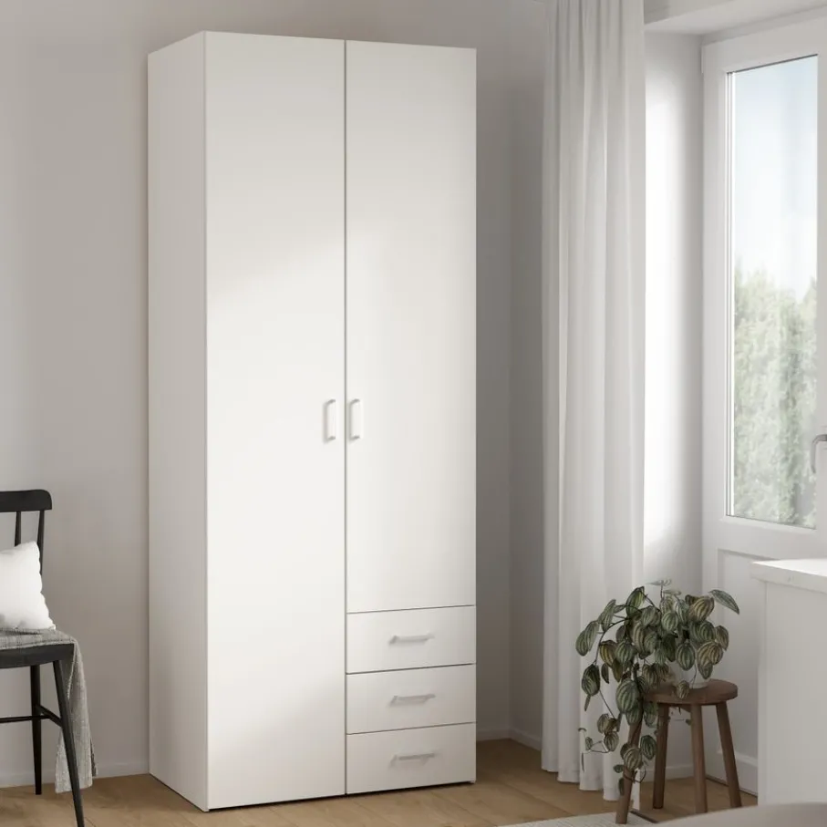 Kledingkasten< Kledingkast Harper Wit - 78x201x50 cm