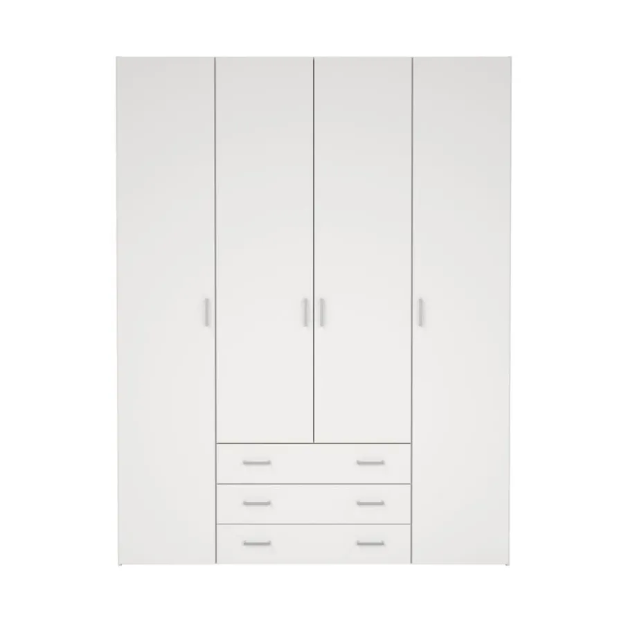 Kledingkasten< Kledingkast Harper Wit - 154x201x50 cm