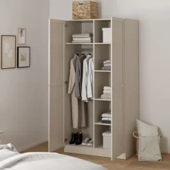 Kledingkasten< Kledingkast Indy Taupe - 99x200x62 cm