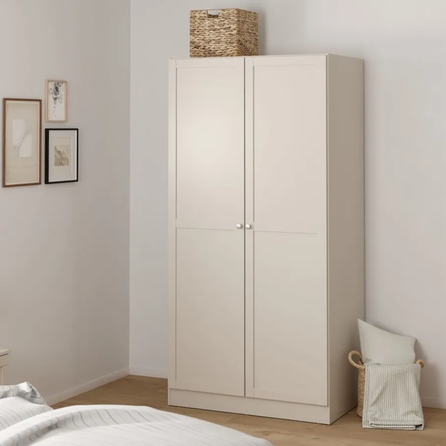 Kledingkasten< Kledingkast Indy Taupe - 99x200x62 cm