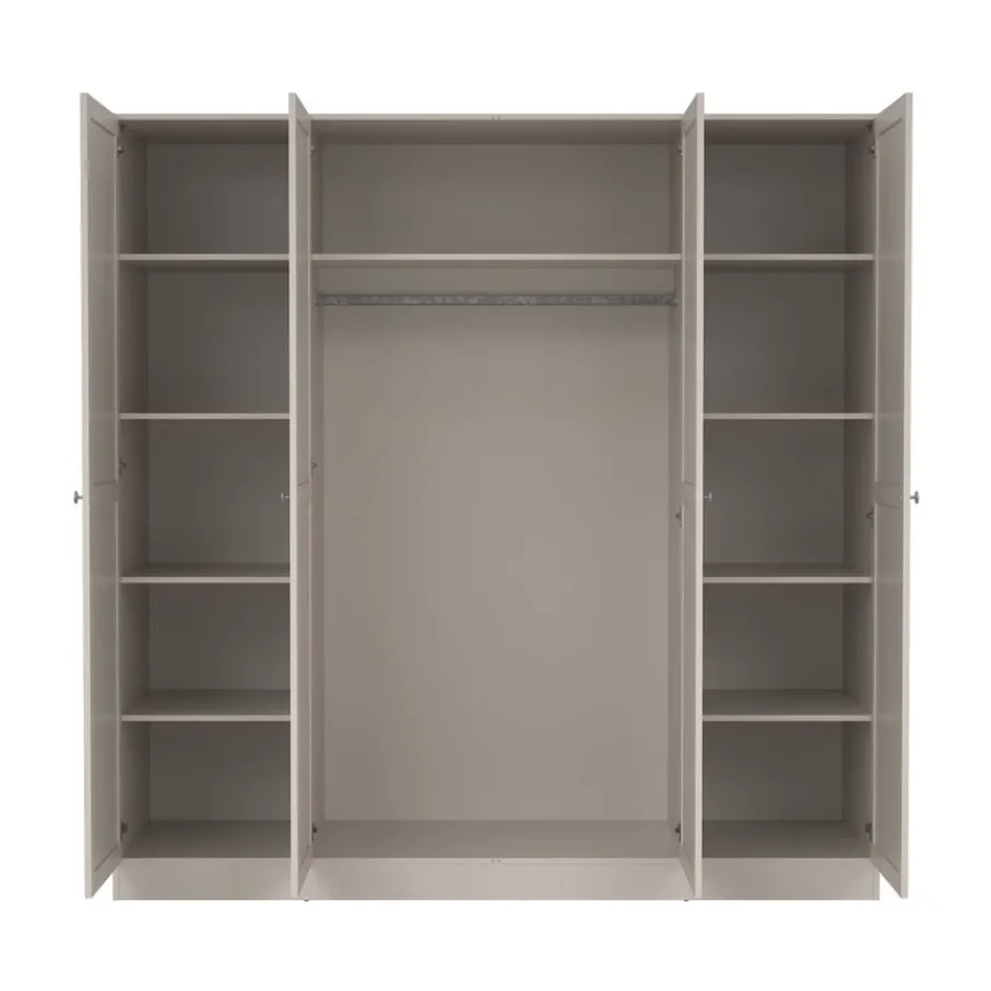 Kledingkasten< Kledingkast Indy Taupe - 196x200x62 cm