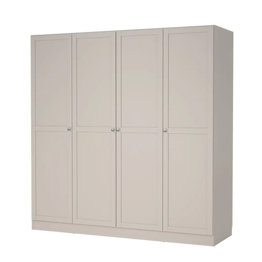 Kledingkasten< Kledingkast Indy Taupe - 196x200x62 cm