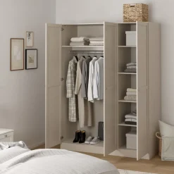 Kledingkasten< Kledingkast Indy Taupe - 147x200x62 cm
