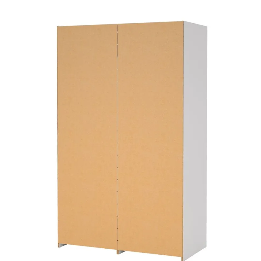 Kledingkasten< Kledingkast Jasper Wit / Eiken - 121x200x60 cm