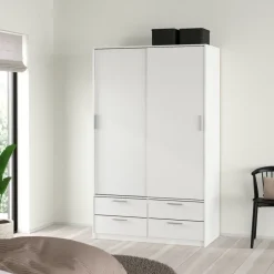 Kledingkasten< Kledingkast Jasper Wit - 121x200x60 cm