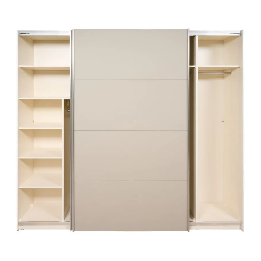 Kledingkasten< Kledingkast Legado Beige / Wit - 253x236x65 cm