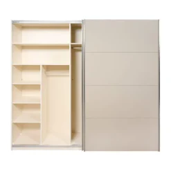 Kledingkasten< Kledingkast Legado Beige / Wit - 253x236x65 cm