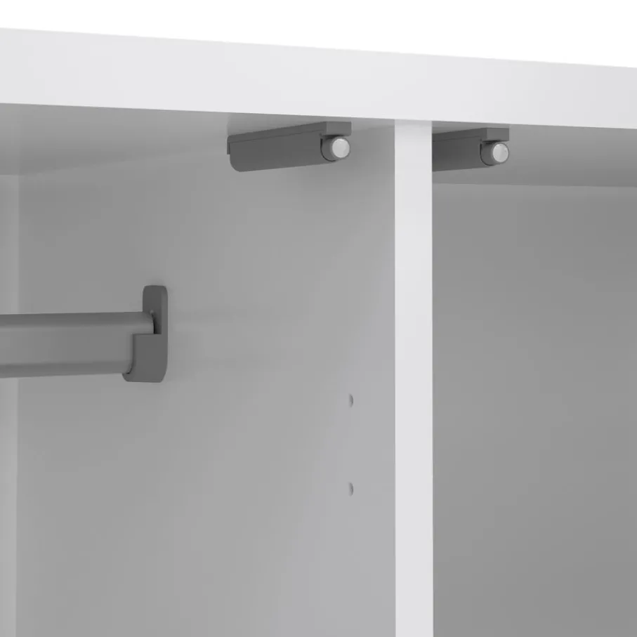 Kledingkasten< Kledingkast Luna Hoogglans Wit - 99x201x50 cm