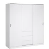 Kledingkasten< Kledingkast Luna Hoogglans Wit - 177x201x60 cm