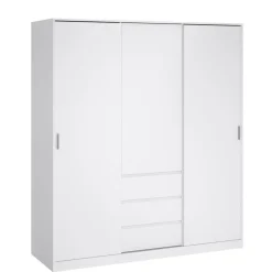 Kledingkasten< Kledingkast Luna Hoogglans Wit - 177x201x60 cm
