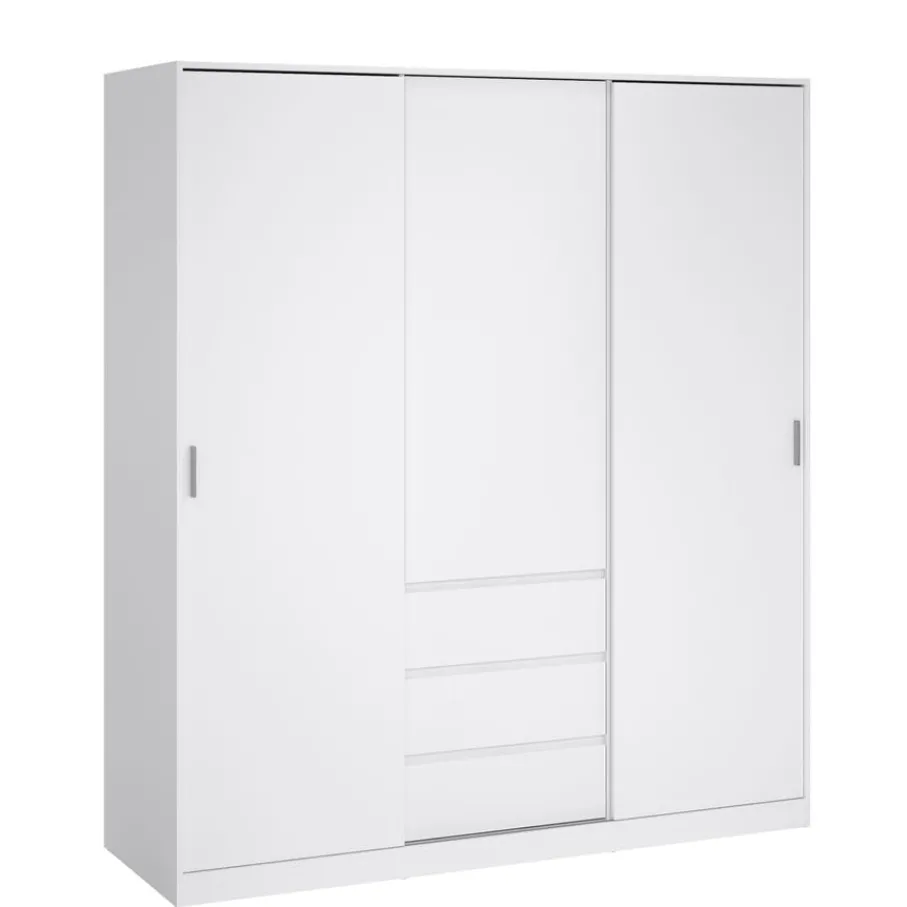 Kledingkasten< Kledingkast Luna Hoogglans Wit - 177x201x60 cm