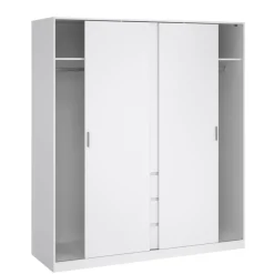 Kledingkasten< Kledingkast Luna Hoogglans Wit - 177x201x60 cm