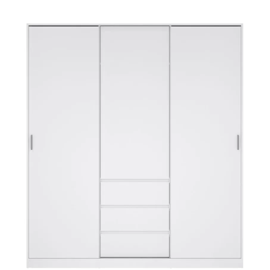 Kledingkasten< Kledingkast Luna Hoogglans Wit - 177x201x60 cm