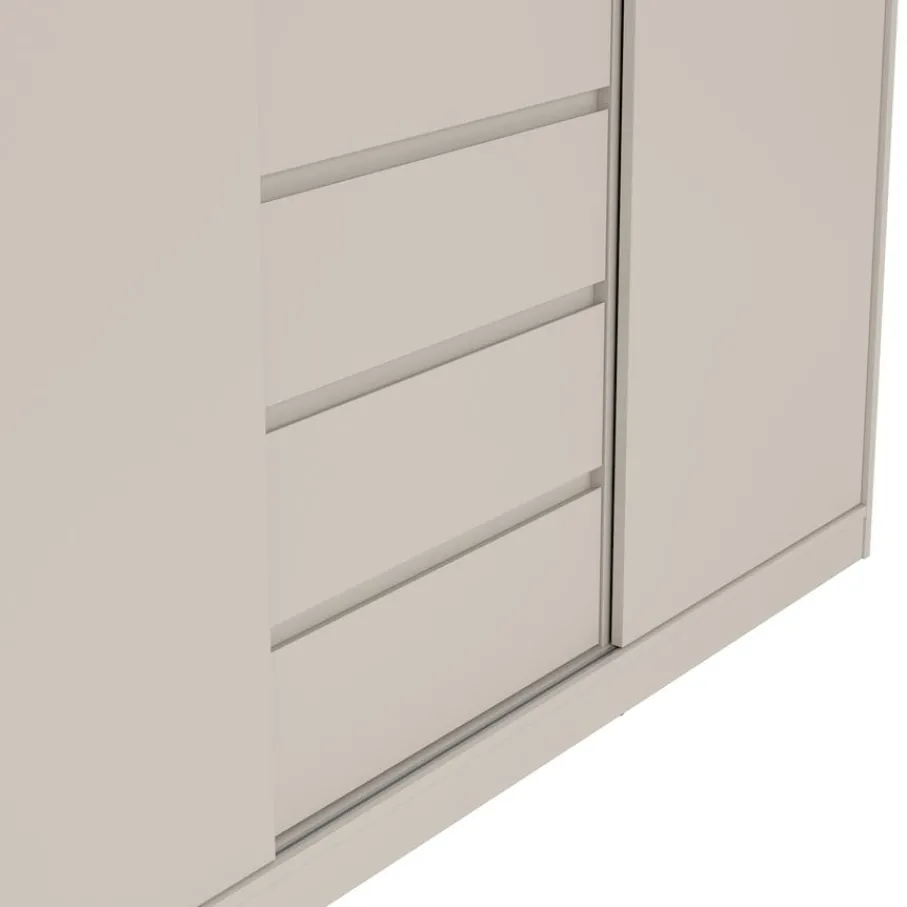 Kledingkasten< Kledingkast Luna Taupe - 177x201x60 cm